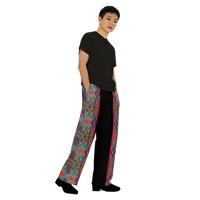 BeautDoozy 'Antares' Wide Leg Pants Black - Right view on Trans model