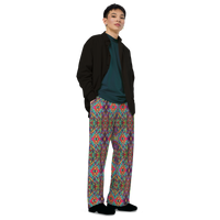 BeautDoozy 'Antares' Wide Leg Pants Pat - Right view on Trans model