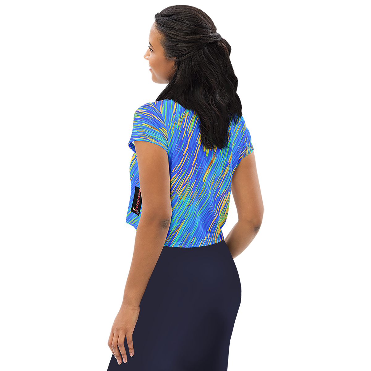 BeautDoozy 'Blue River Sky' Crop Top - Left view