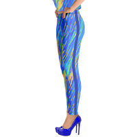 BeautDoozy 'Blue River Sky' Leggings - Left view