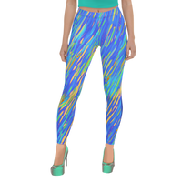 BeautDoozy 'Blue River Sky' Leggings - Front view