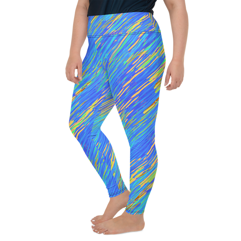 BeautDoozy 'Blue River Sky' Leggings Curves - Left view