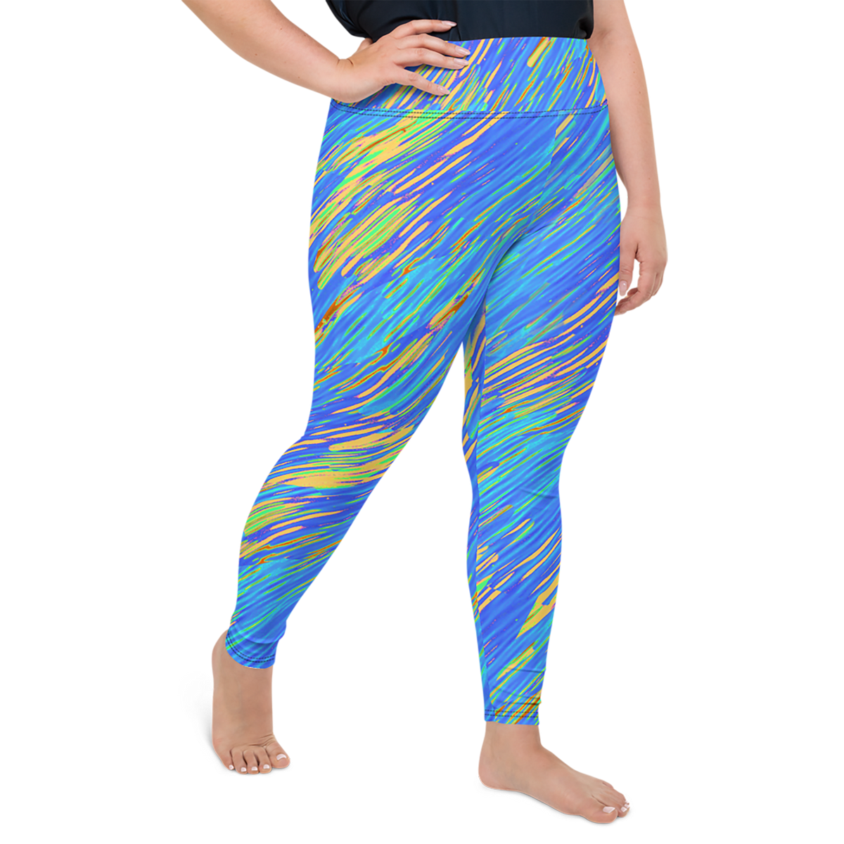 BeautDoozy 'Blue River Sky' Leggings Curves - Right view