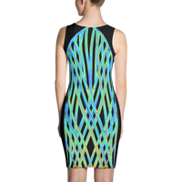 BeautDoozy 'Clean Fresh Water' Fitted Dress A - Back view