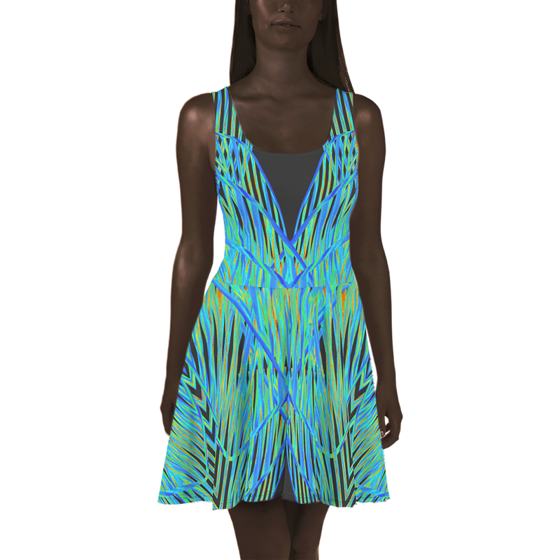 BeautDoozy 'Clean Fresh Water' Skater Dress, Eclipse - Front view