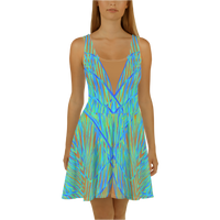 BeautDoozy 'Clean Fresh Water' Skater Dress, Nude - Front view