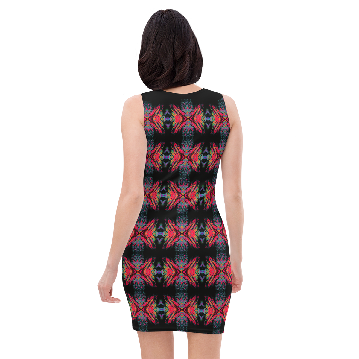 BeautDoozy 'Control Your Flame' Fitted Dress - Back view