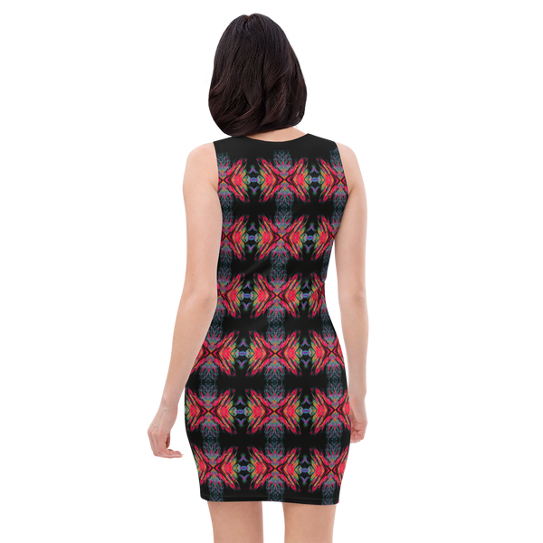 BeautDoozy 'Control Your Flame' Fitted Dress - Back view