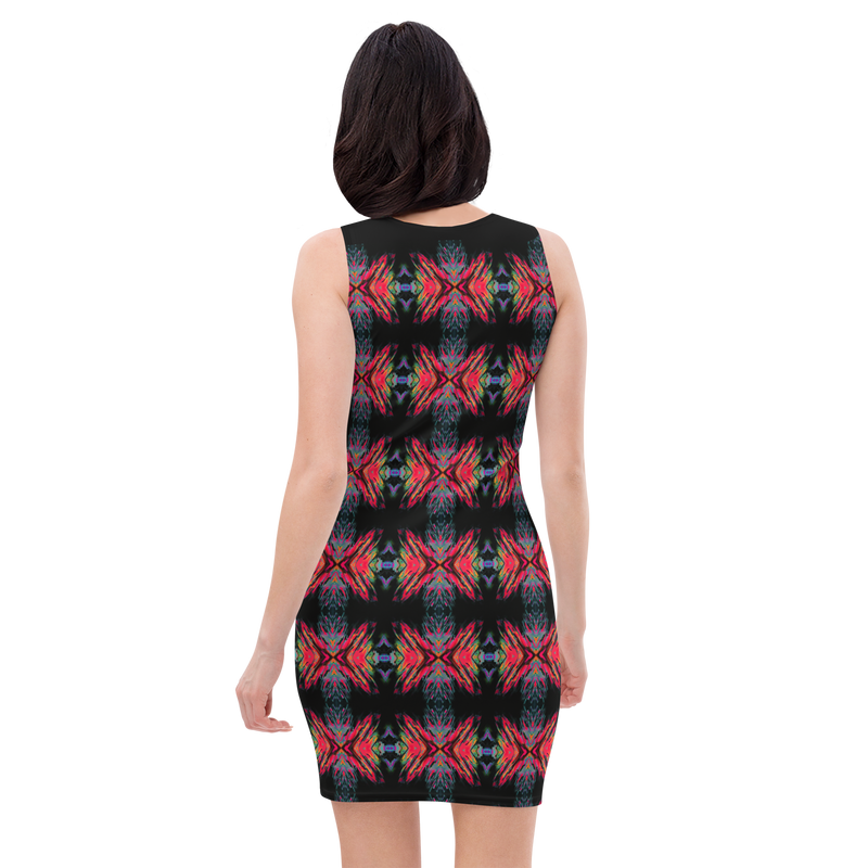 BeautDoozy 'Control Your Flame' Fitted Dress - Back view