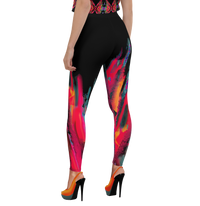 BeautDoozy 'Control Your Flame' Blaze Leggings - Left-Back view