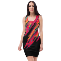 BeautDoozy 'Control Your Flame' Blaze Fitted Dress - Front view