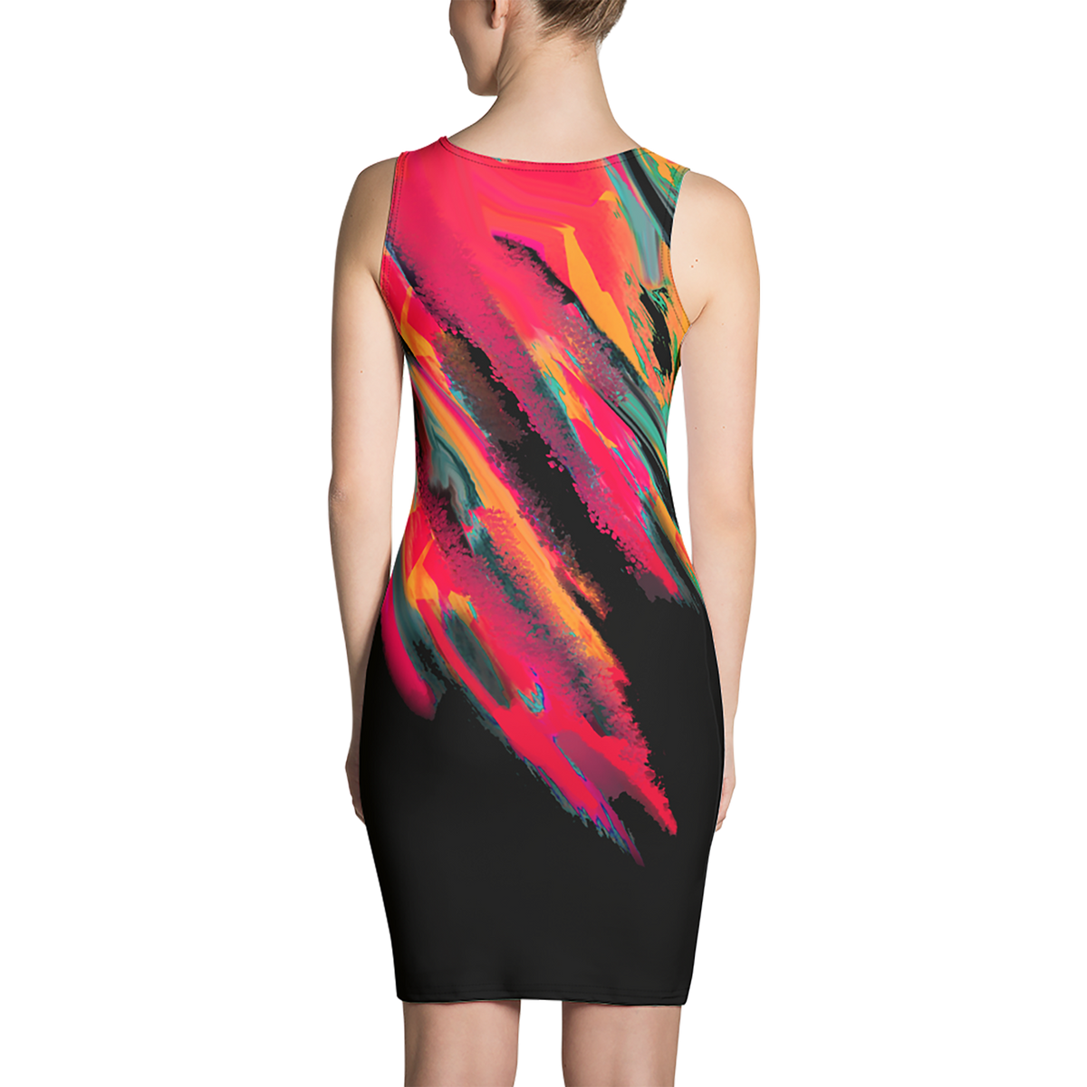 BeautDoozy 'Control Your Flame' Blaze Fitted Dress - Back view