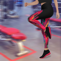 BeautDoozy CONTROL YOUR FLAME Leggings Blaze - Left view