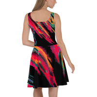 BeautDoozy 'Control Your Flame' Blaze Skater Dress - Back view