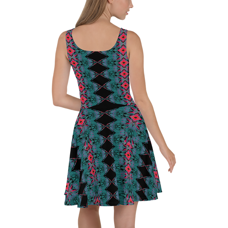 BeautDoozy 'Cool Me Down' Skater Dress  - Back view