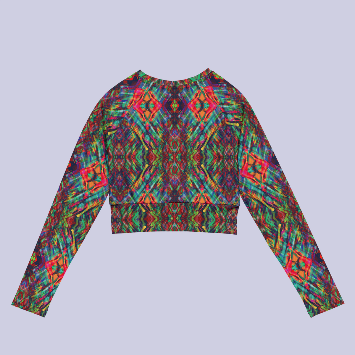 BeautDoozy ANTARES Long Sleeves Crop Top Pat - Flat Back view