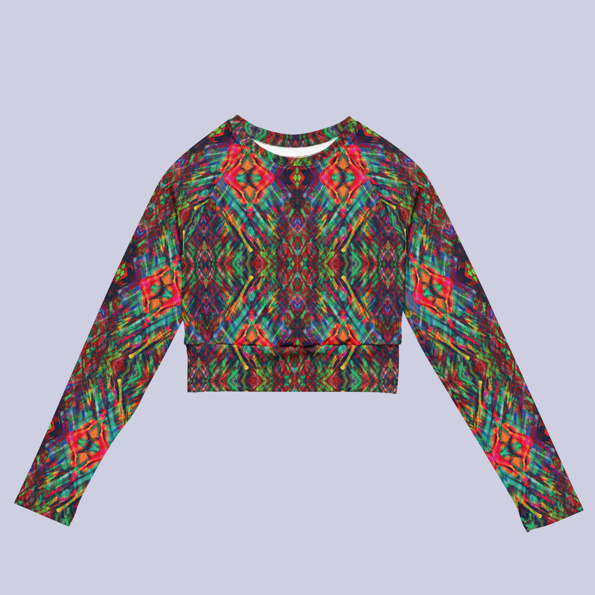 BeautDoozy ANTARES Long Sleeves Crop Top Pat - Flat Front view