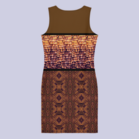 BeautDoozy DESTINY Bodycon Brown Illusion - Flat Back view