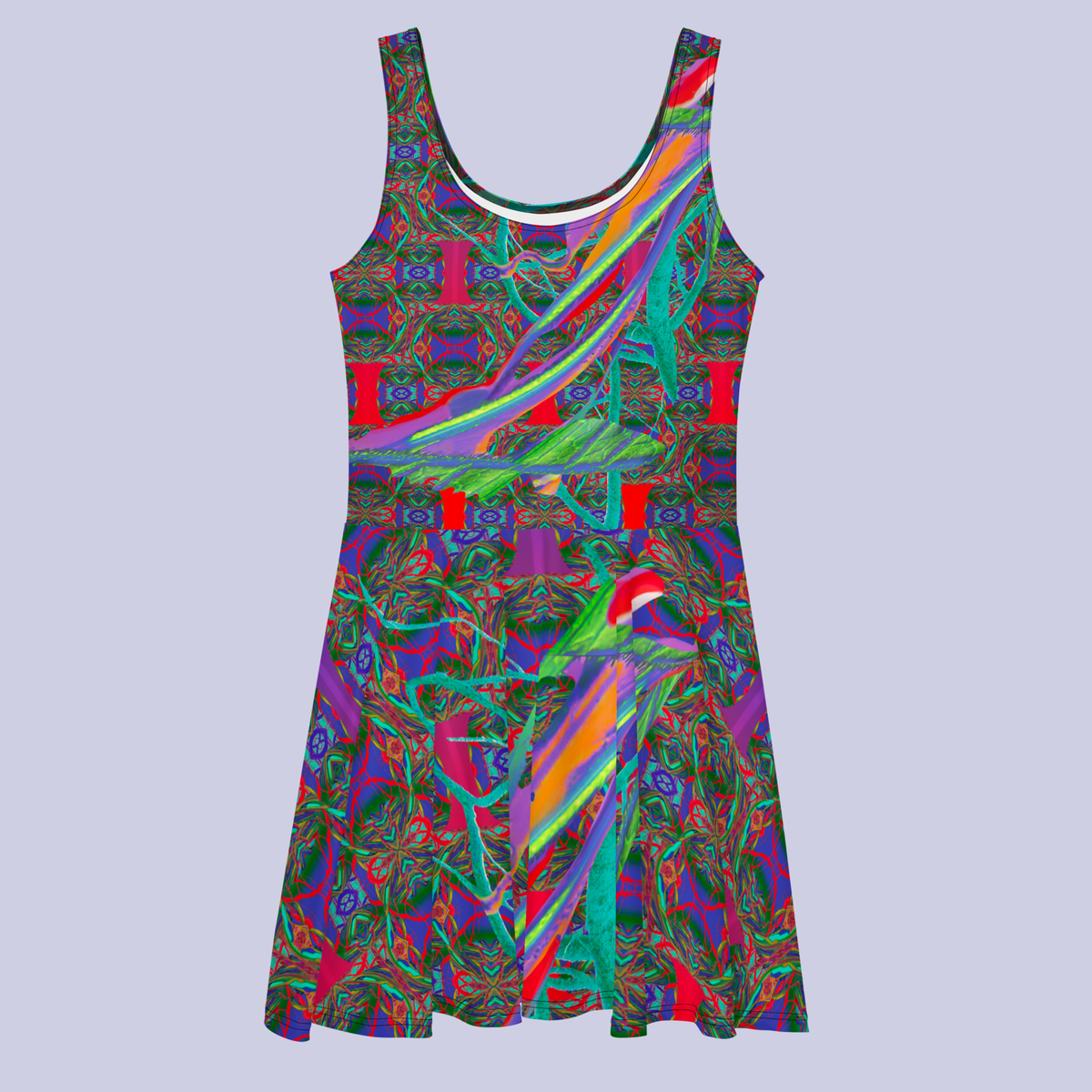 BeautDoozy GOODNESS FROM EARTH Skater Dress - Flat front view