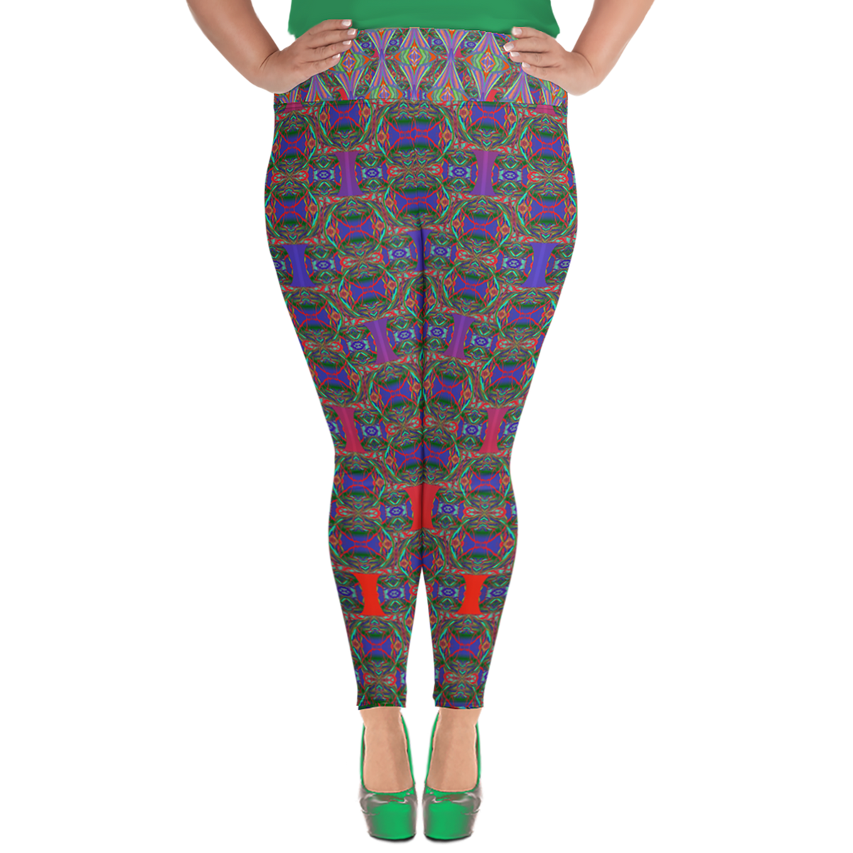 BeautDoozy 'Goodness From Earth' Leggings Curves - Front view