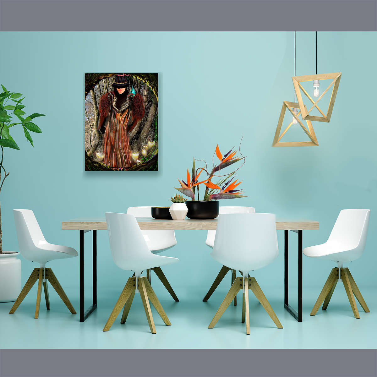 k'Dancing In The Woods' from The Inner Series, by Gabrielle Loesch - Dining room setting