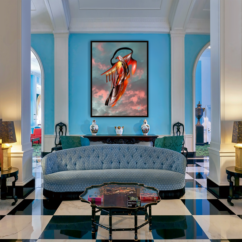 'Soul In Flight' from The Inner Series, by Gabrielle Loesch - Hotel lobby setting