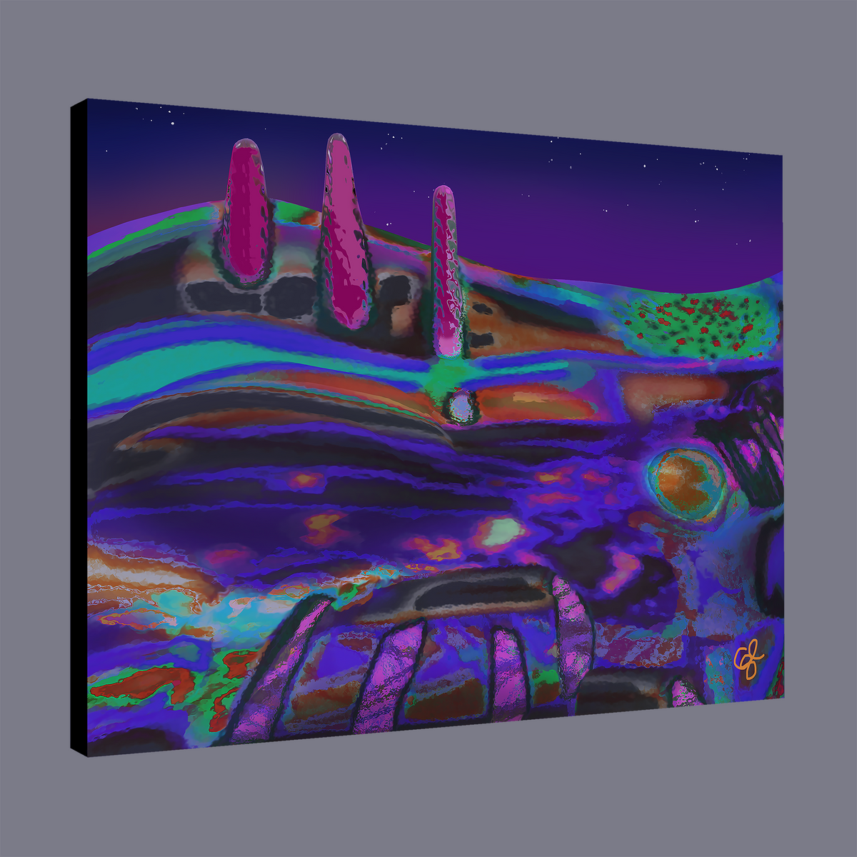 'Danish Spring, Night' from The Nature Series, by Gabrielle Loesch - Wrapped canvas with gallery sides