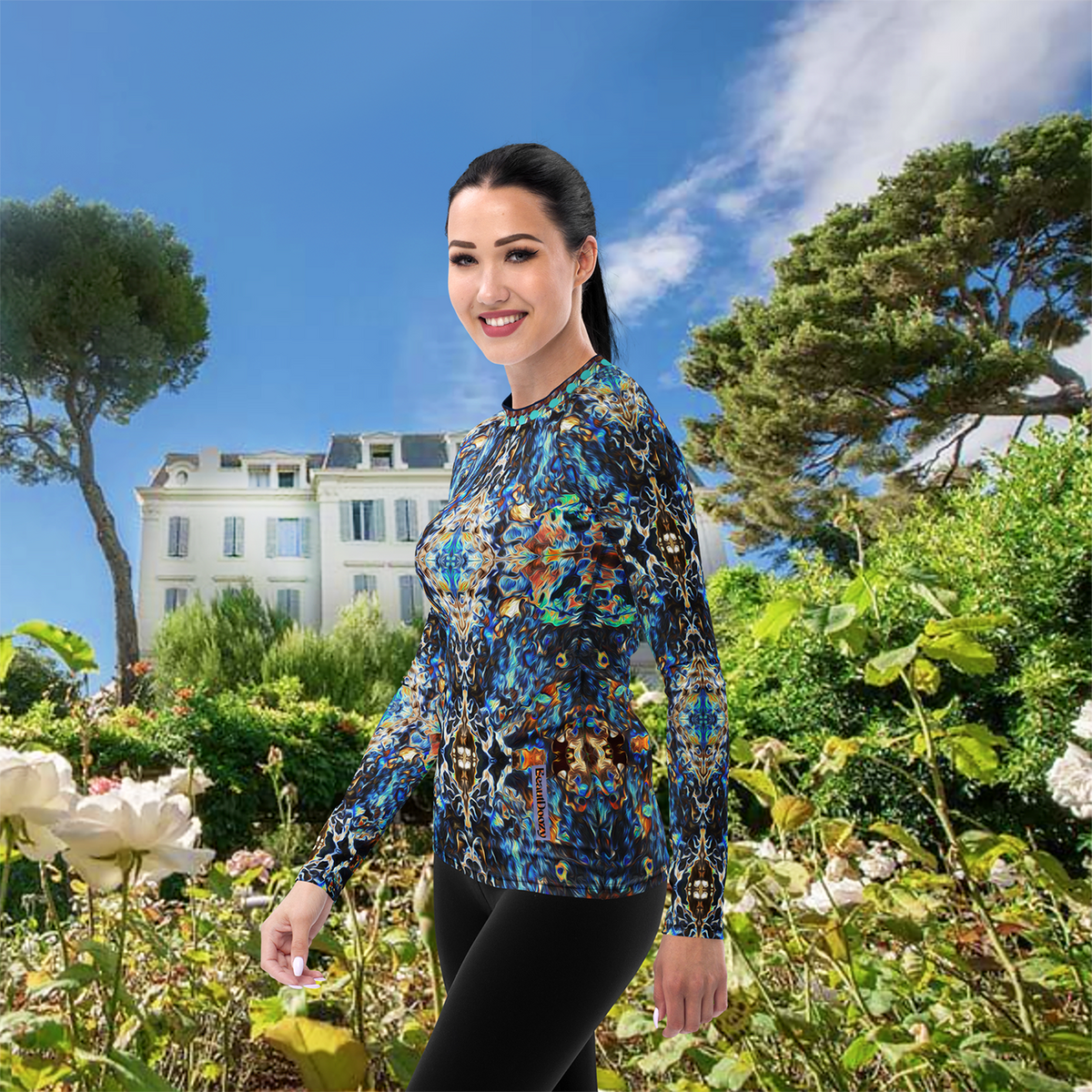 BeautDoozy 'Pietersite' Long Sleeves Crew Top at Hotel du Cap, France - Left view