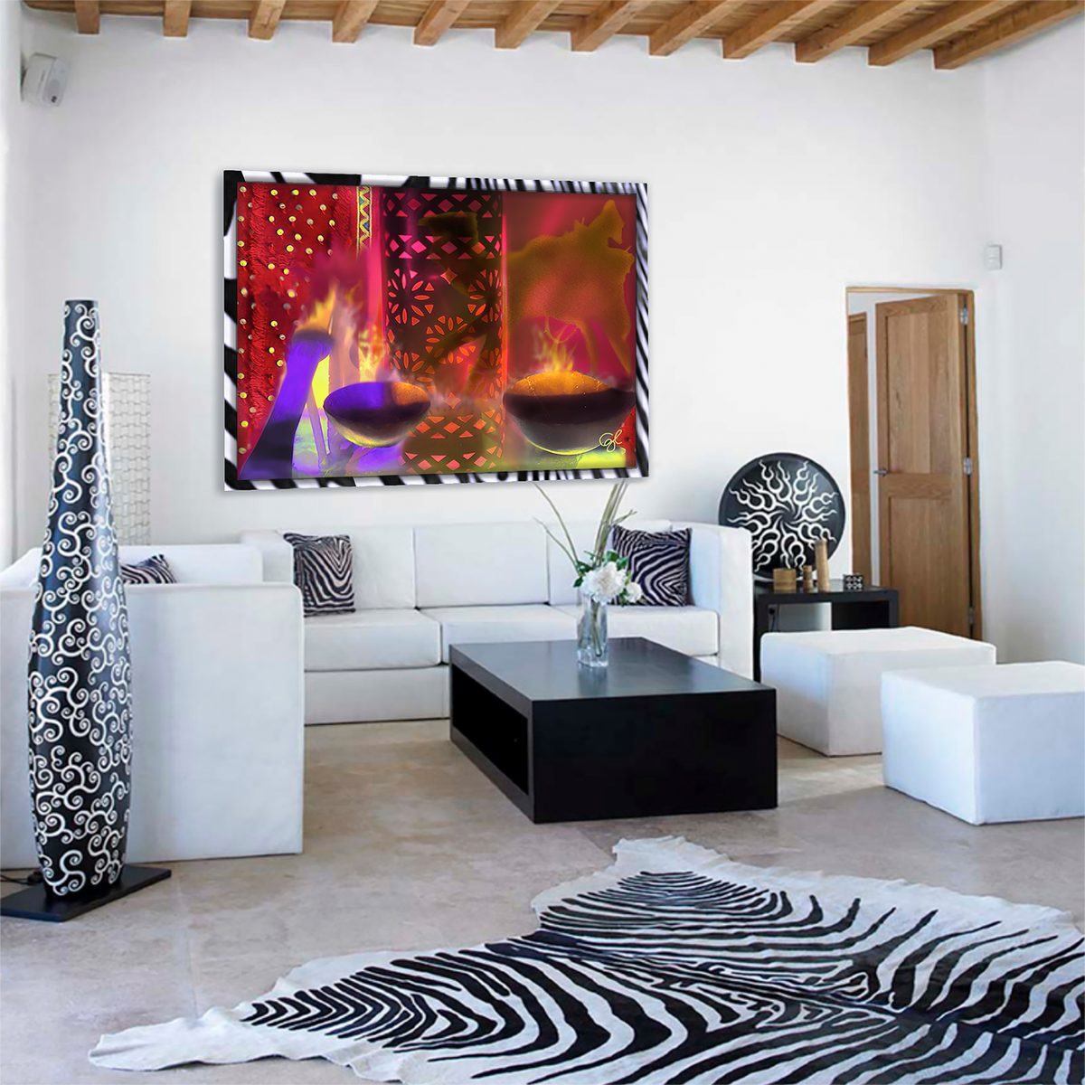 'Essaouira' from The Places Series, by Gabrielle Loesch - Living room setting