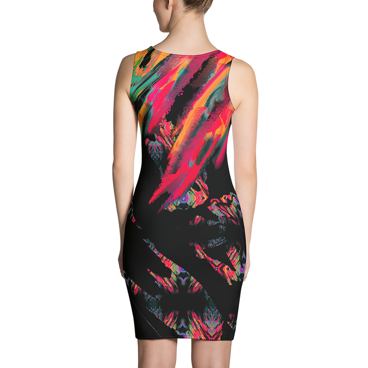 BeautDoozy 'Rise From The Ashes' Fitted Dress - Back view