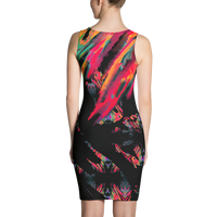 BeautDoozy 'Rise From The Ashes' Fitted Dress - Back view