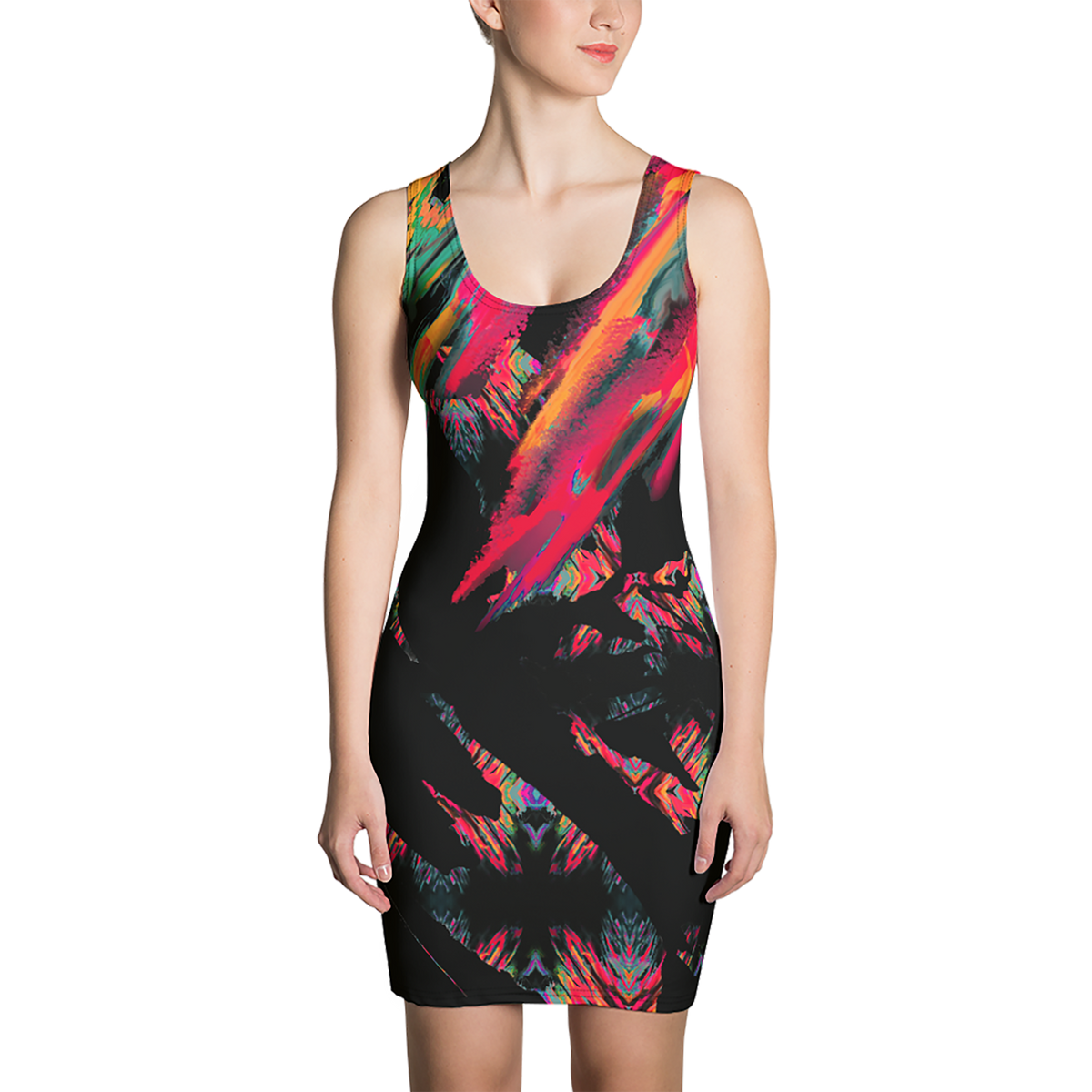 BeautDoozy 'Rise From The Ashes' Fitted Dress - Front view