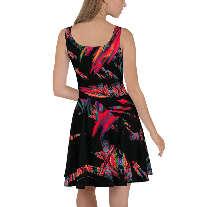 BeautDoozy 'Rise From The Ashes' Skater Dress - Back view