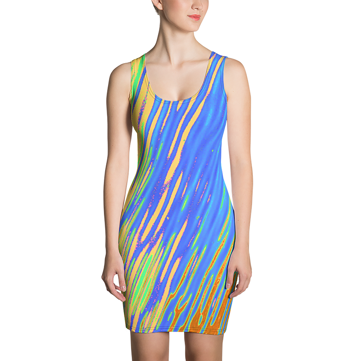 BeautDoozy 'Wet And Wild' Fitted Dress - Front view