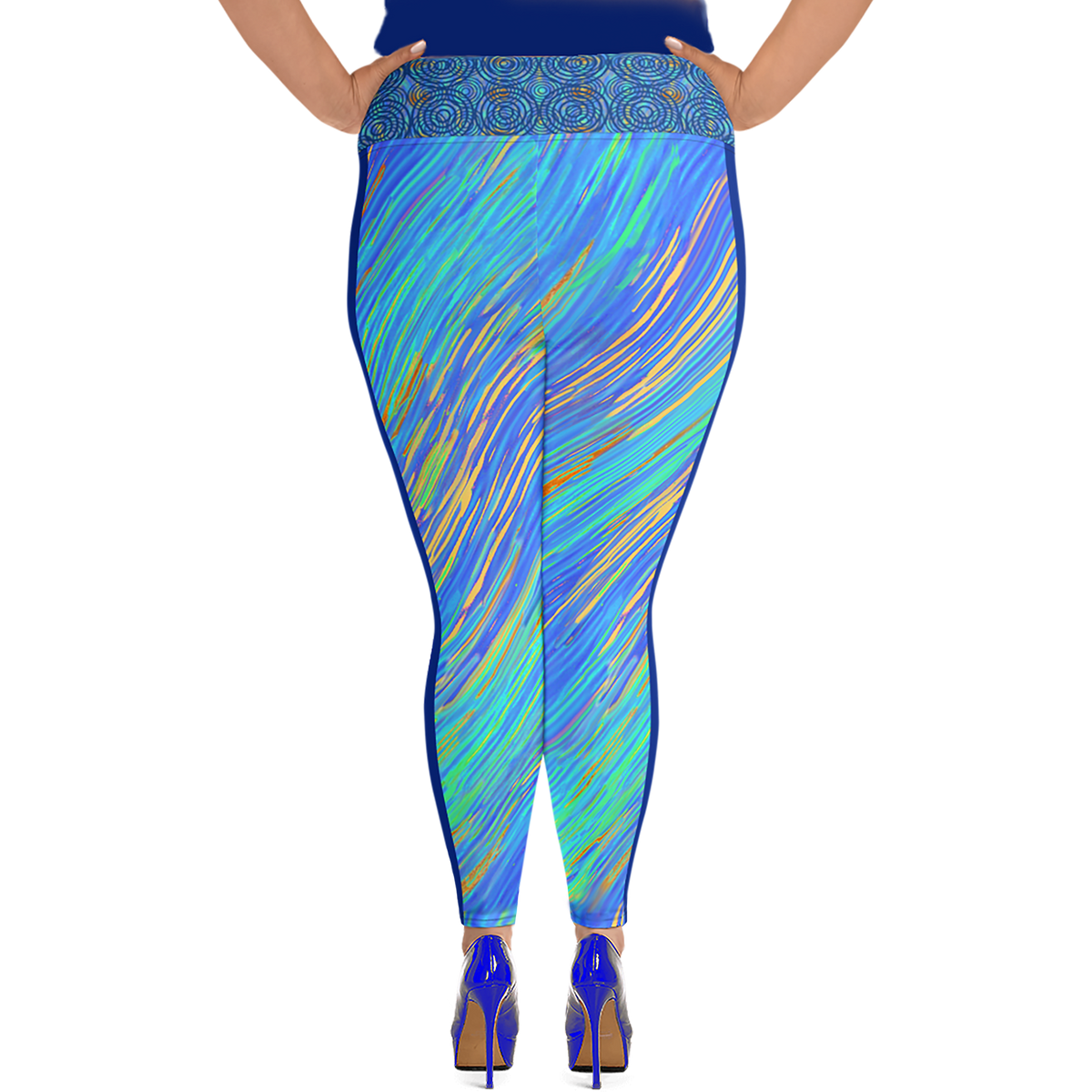 BeautDoozy 'Wet And Wild' Leggings Curves - Back view