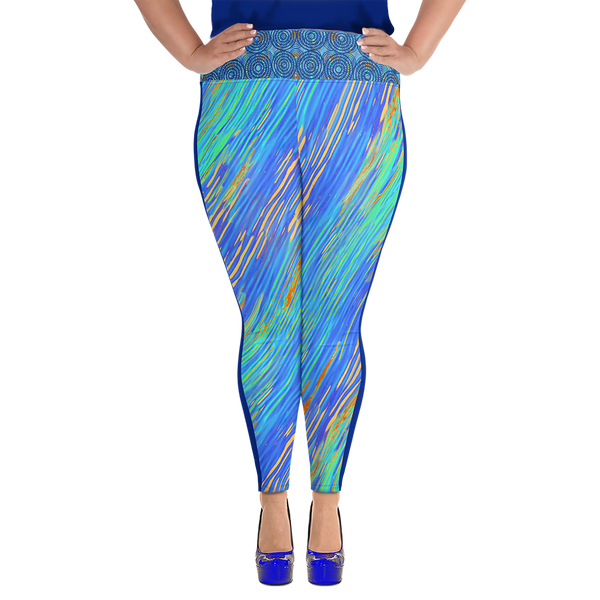 BeautDoozy 'Wet And Wild' Leggings Curves - Front view