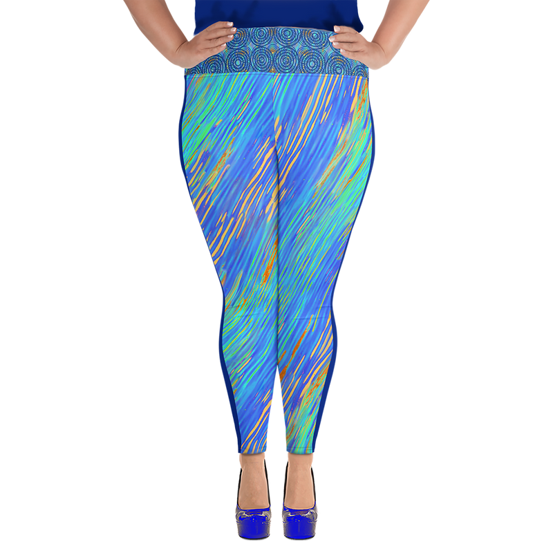 BeautDoozy 'Wet And Wild' Leggings Curves - Front view