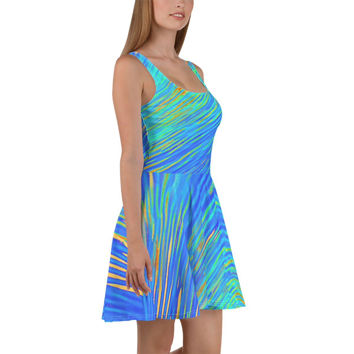 BeautDoozy 'Wet And Wild' Skater Dress - Right view